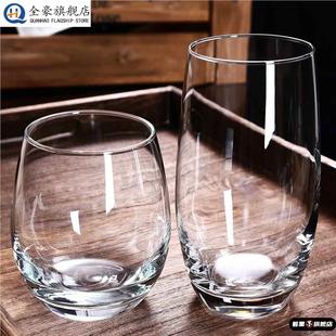 韩版无铅耐热玻璃牛奶ins思慕雪杯椭圆蛋形大肚慕斯玻璃水杯