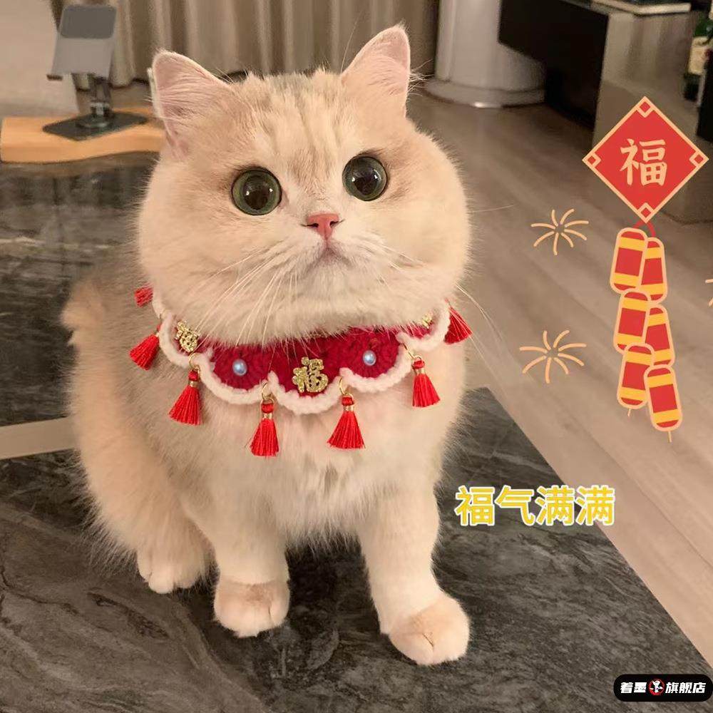宠物新年围脖可爱配饰项圈狗狗猫咪秋冬衣服猫猫项圈小猫口水巾,宠物/宠物食品及用品,围巾/口水巾,淘宝优惠券,粉丝福利购,淘宝优惠卷
