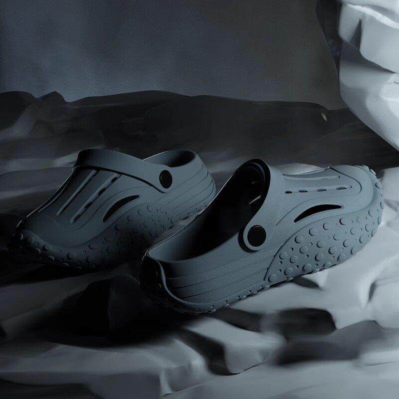 男款厚底增高洞洞鞋踩屎感2026新款夏季外穿开车钓鱼防滑防臭沙滩