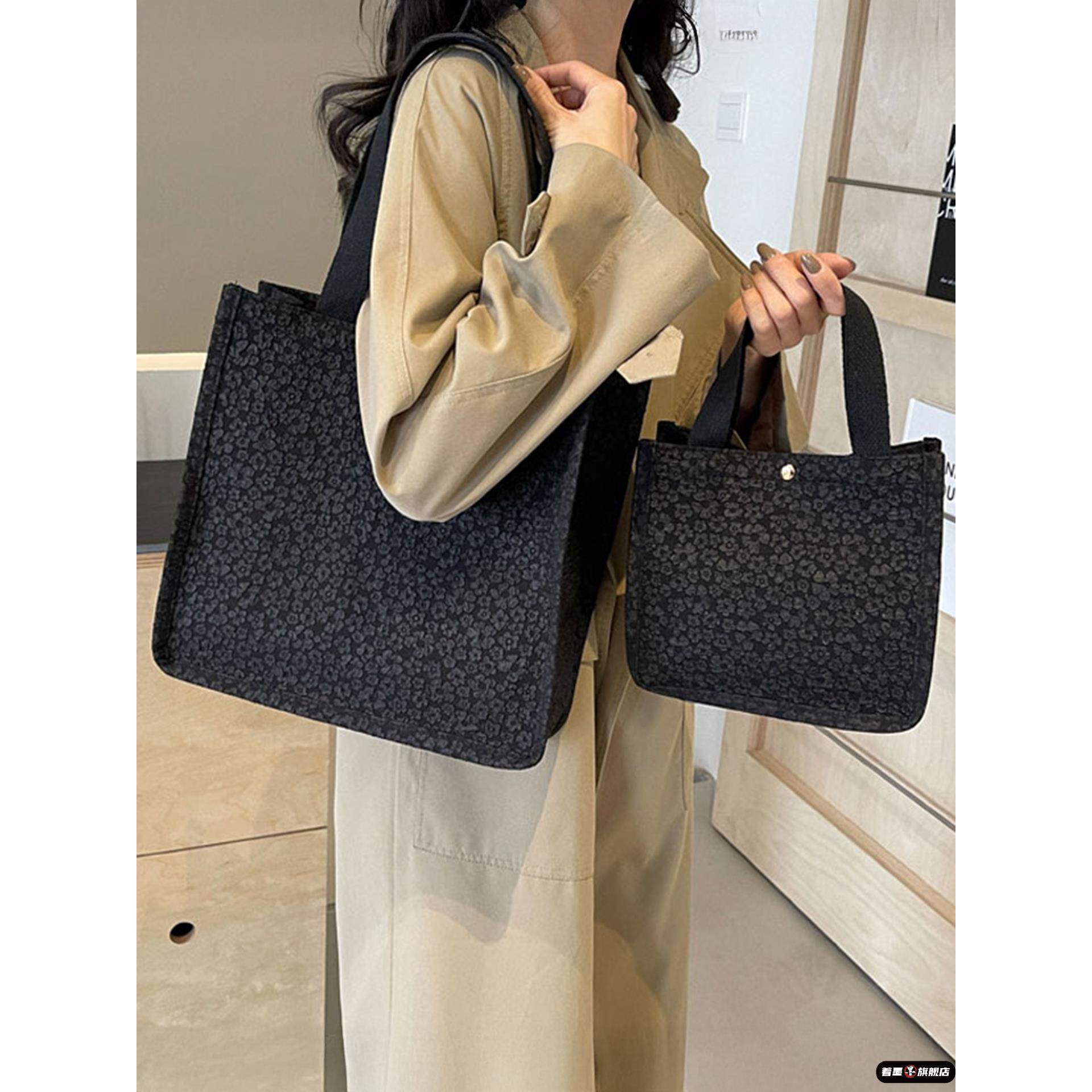 大容量帆布包包女2025新款潮时尚托特包女ins洋气百搭单肩手提包,箱包皮具/热销女包/男包,通用款女包,淘宝优惠券,粉丝福利购,淘宝优惠卷
