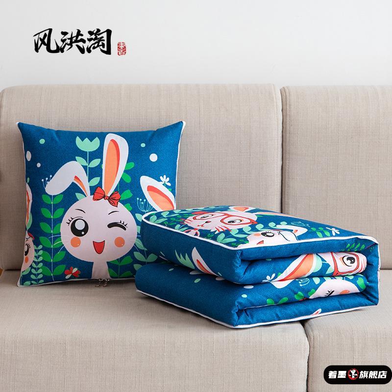 抱枕被子两用汽车靠垫二合一沙发办公室午睡被子工厂l创意