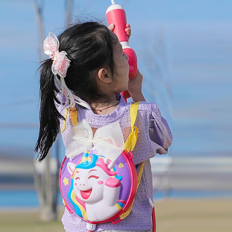 儿童水枪玩具背包喷水打水仗泼水节神器男女孩抽拉式呲水枪大容量