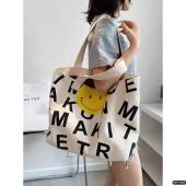 帆布包大容量结实超市购物袋帆布2025年新款 印花卡通托特包女单肩