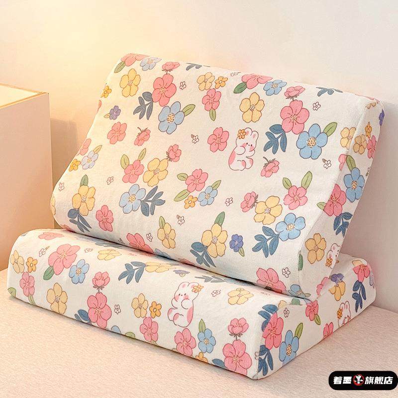 牛奶绒乳胶枕套单个冬季珊瑚绒枕头套30×50加绒枕头芯内胆套儿童