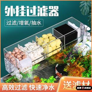 鱼缸过滤器净水循环三合一滴流盒专用壁挂式 制氧一体机水泵材料