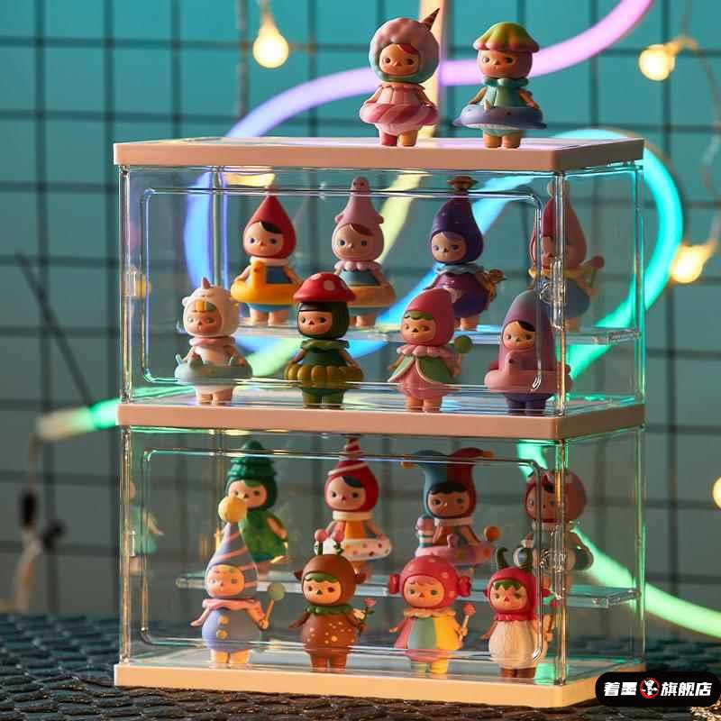 透明亚克力T盲盒收纳展示架手办挂墙整理罐玩偶柜收纳置物架