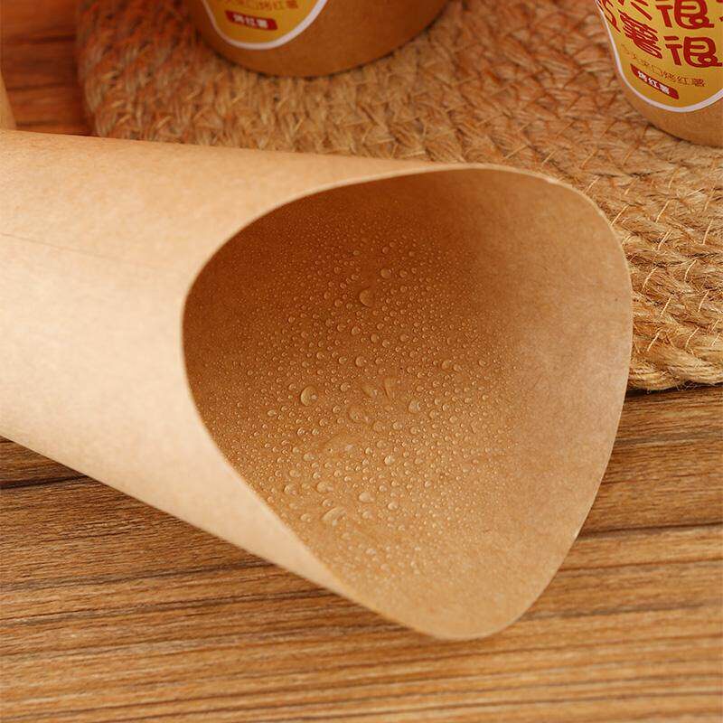 摆摊一次性烤红薯打包盒烤蜜薯包装盒烤地瓜牛皮纸包装袋专用勺子