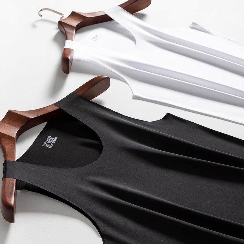 男士速干无痕打底背心冰丝薄款无袖t恤健身紧身运动篮球外穿坎肩