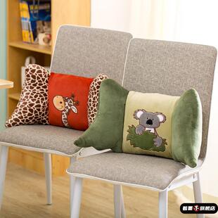 长劲鹿抱枕靠垫办公室座椅汽车腰靠沙发靠枕床头护腰腰枕椅子靠背