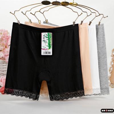 女士加肥加大码安全裤纯棉高腰保险裤四角裤打底裤薄款高弹力短裤