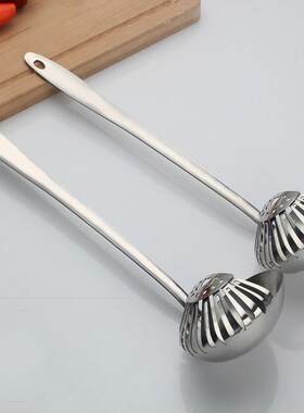 不锈钢一体火锅勺多用长柄