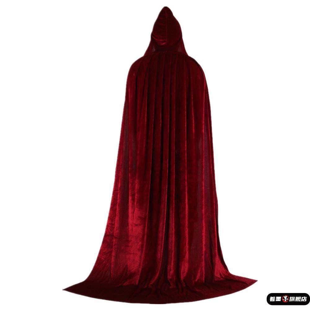 表演长款丝绒斗篷男女通用26色披肩连帽披风cos吸血鬼舞台长披肩