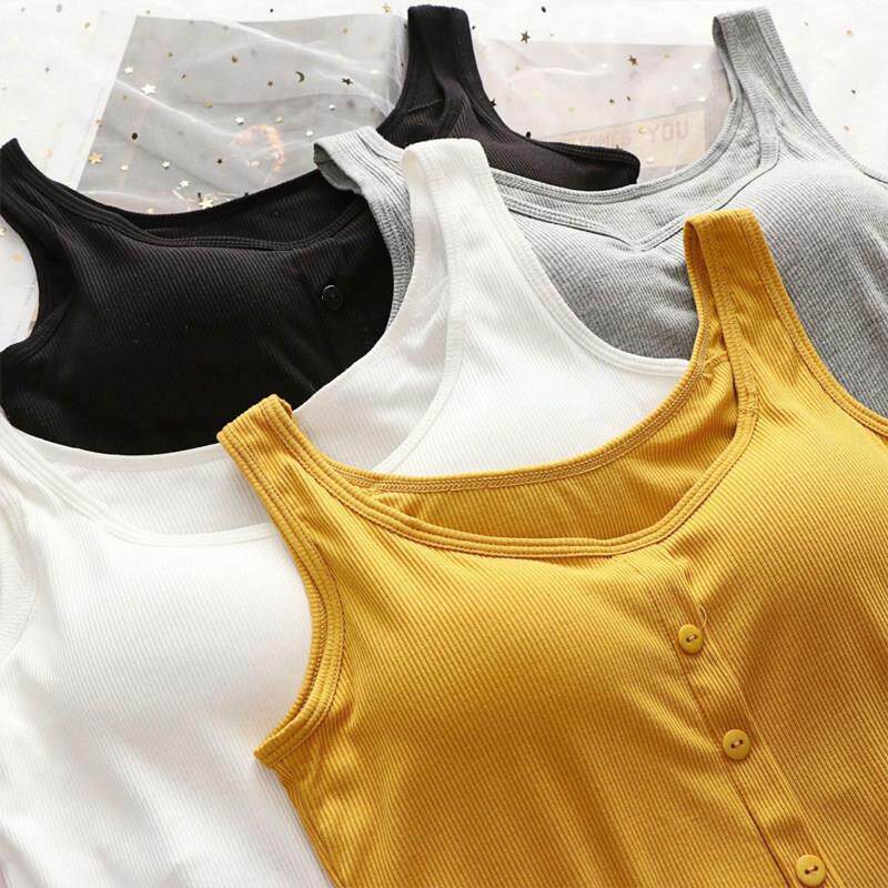 孕妇内搭短款吊带背心四季打底薄款带胸垫免穿文胸一体无钢圈无痕