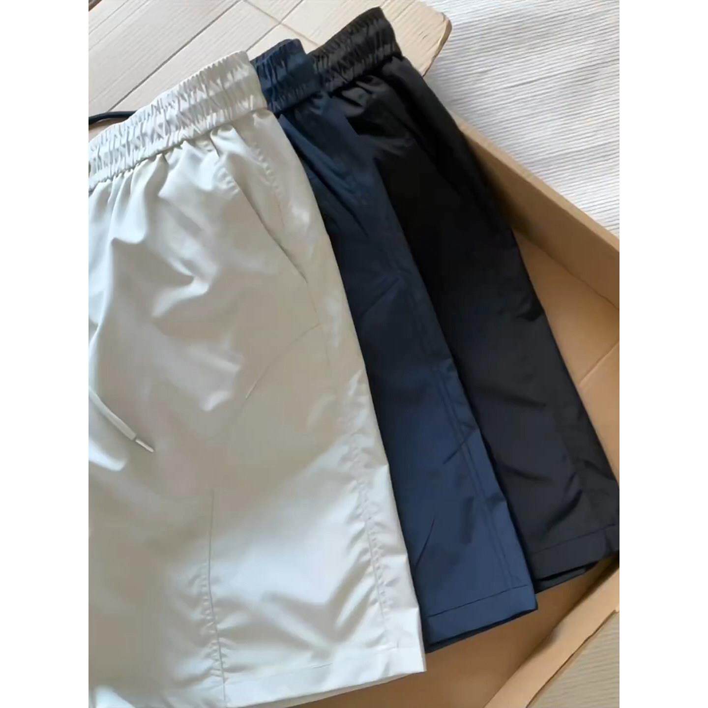 男士短裤夏外穿运动速干透气美式斜切男薄款冰丝美式休闲篮球裤子