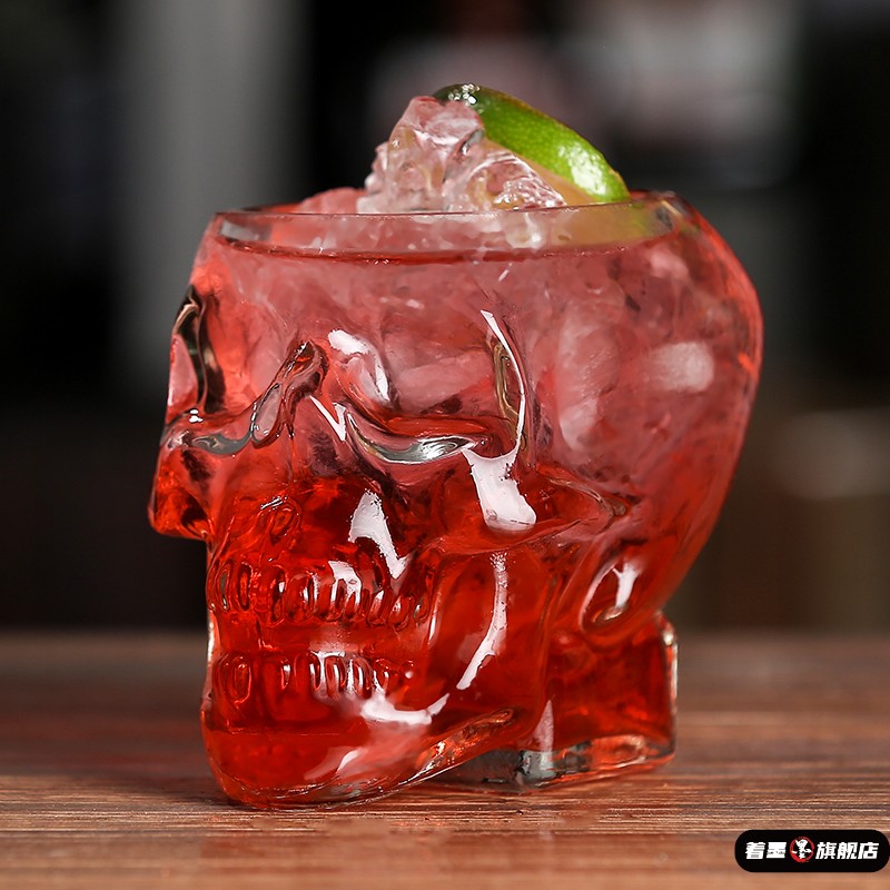 家用高颜值酒杯创意ins玻璃杯鸡尾 骷髅头万