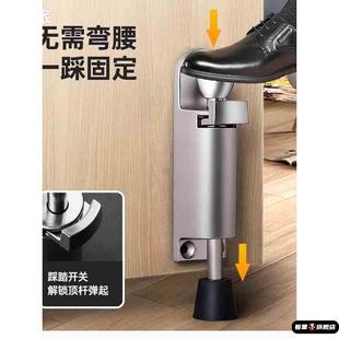 脚踩门吸双开门有框玻璃门旋转门锁脚踏门挡房门门碰固定落地插销