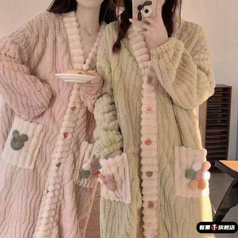 浴巾浴袍可穿式速干可裹洗完澡穿的珊瑚绒睡裙女秋冬款2025新款