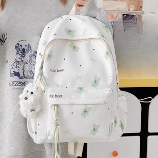 书包ins风小众女生初中生高颜值2026新款简约大容量高中双肩包女