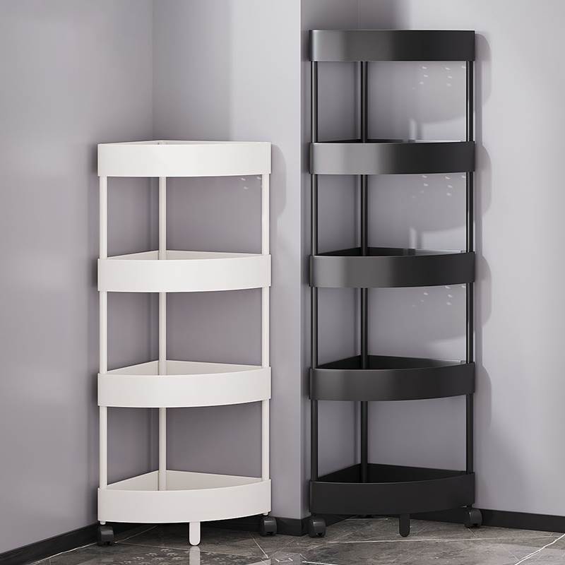 卫生间落地置物架家用浴室转角三角形多层移