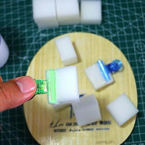 高密度吸胶乒乓球拍清洁棉乒乓球无机胶水海绵刷海绵擦粘拍工具