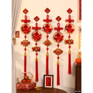 高端大气客厅中国结挂件2026款福字背景墙高档入户门挂饰春节装饰