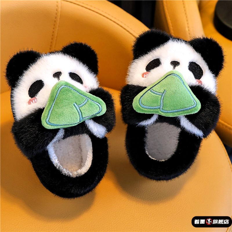 儿童加绒保暖鞋棉拖鞋男童冬季加厚小女孩毛
