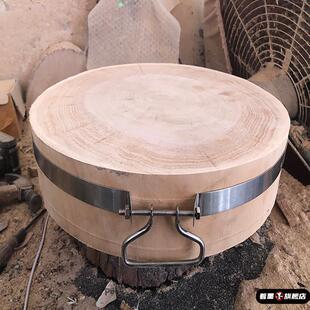菜墩菜板柳木实木圆形整木加厚肉墩家用菜墩子酒店剁肉剁骨头砧板