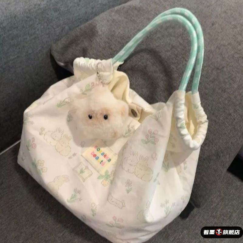 薄荷曼波帆布包手提包小拎包女大容量学生旅行轻便上班通勤兔子包,箱包皮具/热销女包/男包,时尚帆布包,淘宝优惠券,粉丝福利购,淘宝优惠卷