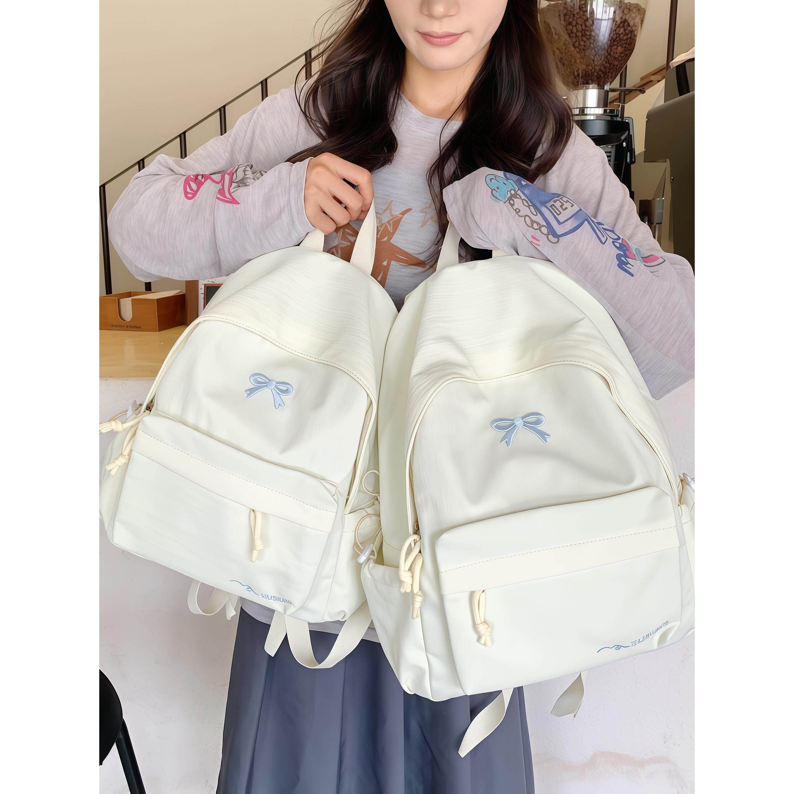 书包初中女生高中生ins风小众女孩韩系大容量肩包高颜值双肩包女