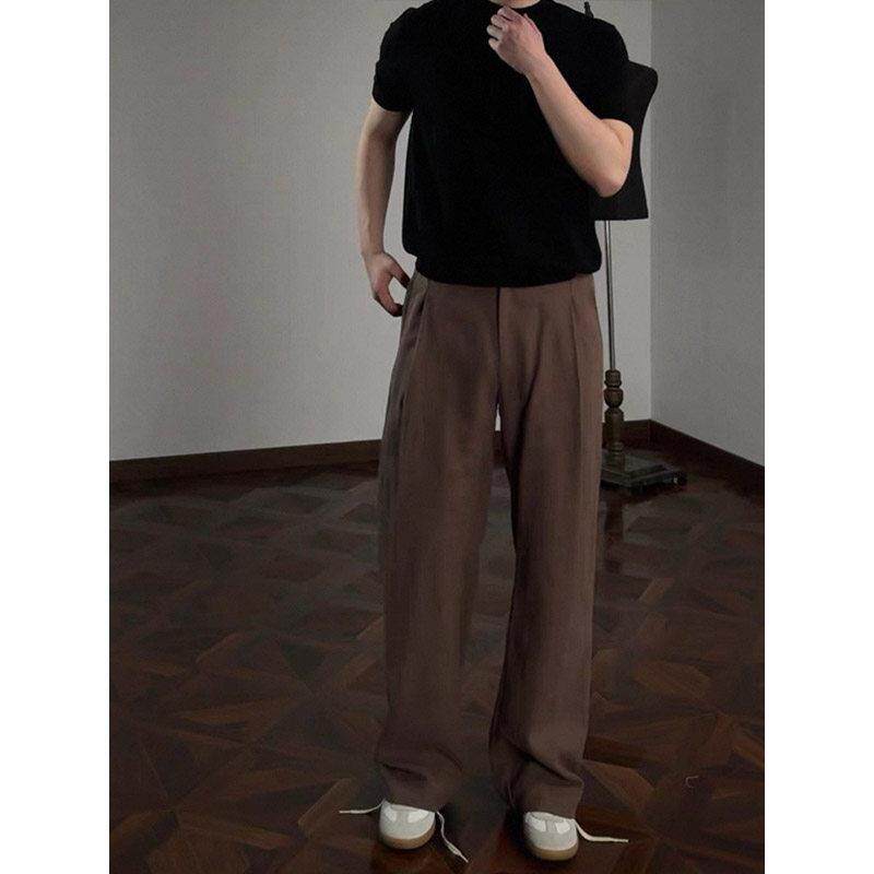 男士老钱风垂感西装裤防晒衣男夏季冰丝速干带帽户外钓鱼防紫外线