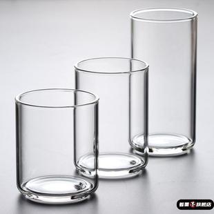 高鹏硅玻璃杯 透明简约加厚定制水杯 加印LOGO冷饮杯