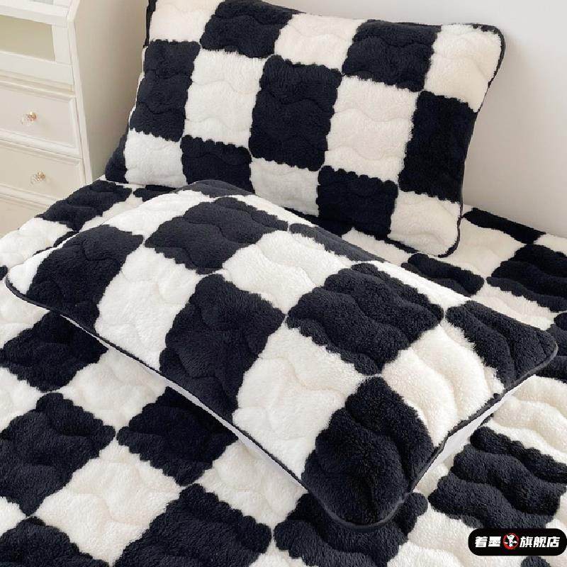 牛奶珊瑚绒枕套一对装加厚枕头套单个48cmX74cm枕芯整头内胆套冬