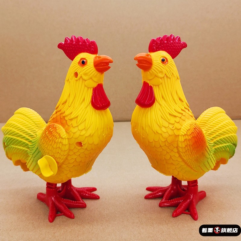 大公鸡上弦发条玩具鸡哥网红蹦跳仿真动物儿