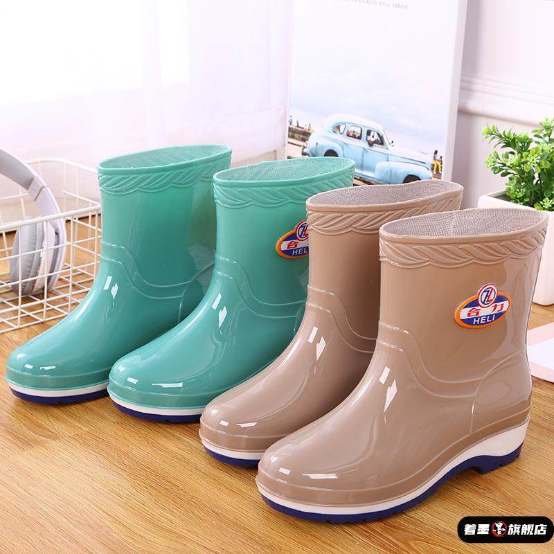 短筒雨鞋女士防滑耐磨水鞋舒适防水胶鞋加绒保暖水靴劳保中筒雨靴,居家日用,雨鞋/雨靴,淘宝优惠券,粉丝福利购,淘宝优惠卷
