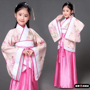 儿童西汉东汉古装女童仙女公主裙表演出服古代貂蝉王昭君贵妃汉服