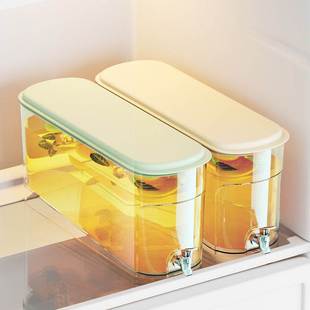 冷水壶家用大容量夹缝冰箱果汁桶带龙头可滤渣冷泡壶耐高温凉茶壶