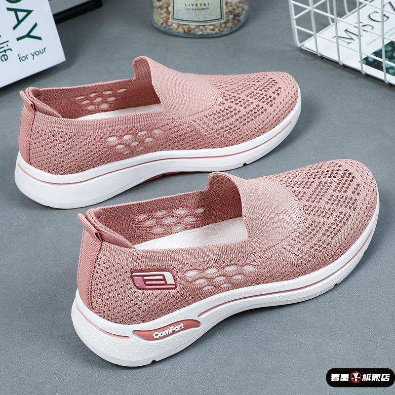 老北京布鞋女鞋子春秋夏季透气网面软底运动