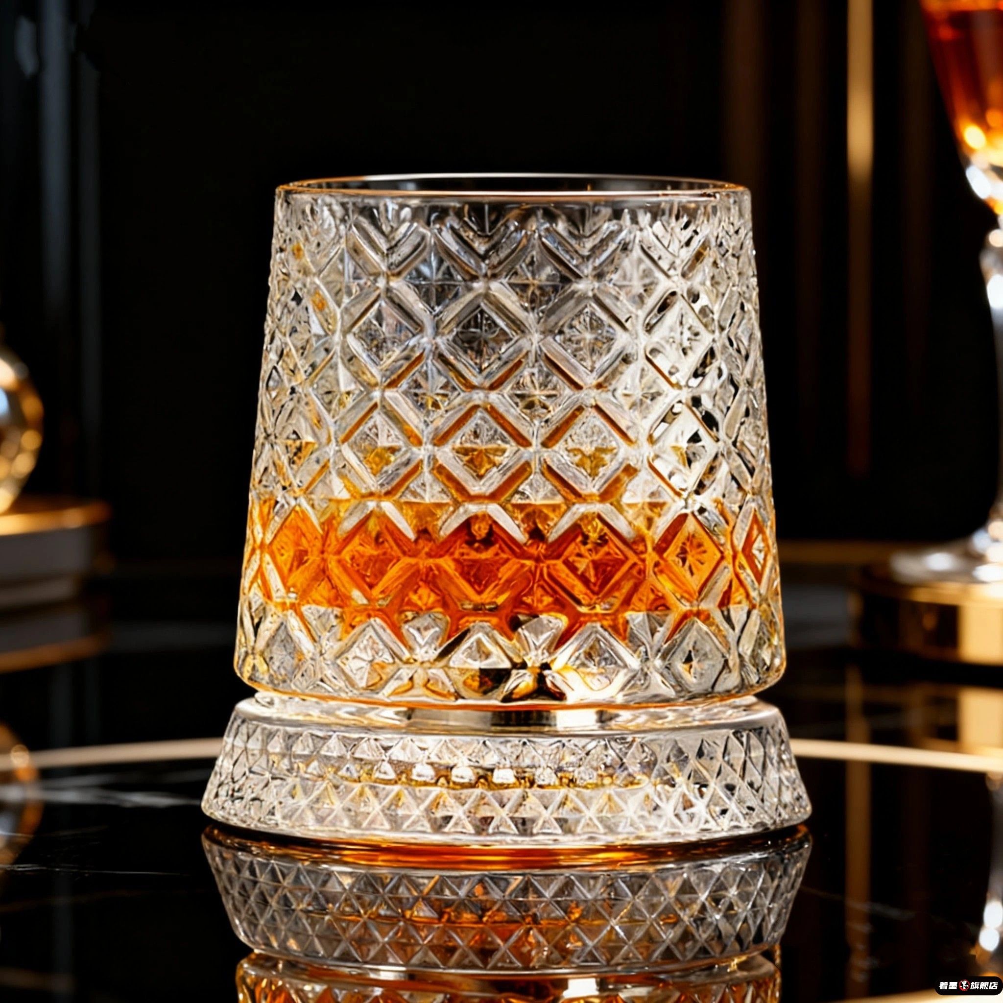 旋转威士忌酒杯网红同款高级感洋轻奢高档家