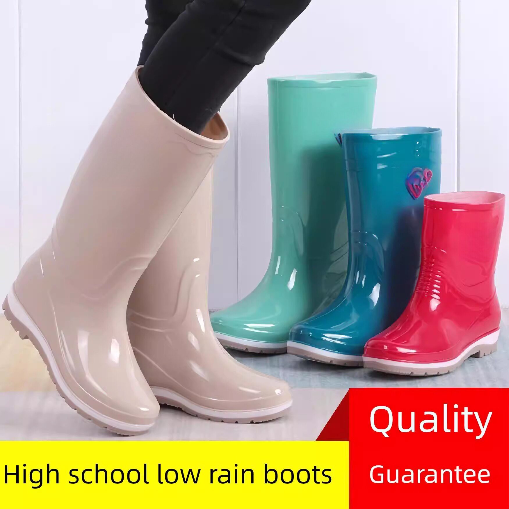 韩版雨鞋女款高筒长筒中筒短筒低筒时尚女士水鞋防滑防水雨靴水靴