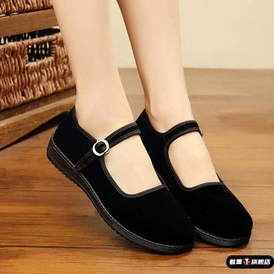 六一民国演出学生鞋 老北京布鞋 女孩黑布鞋 秧歌舞蹈鞋 装布鞋