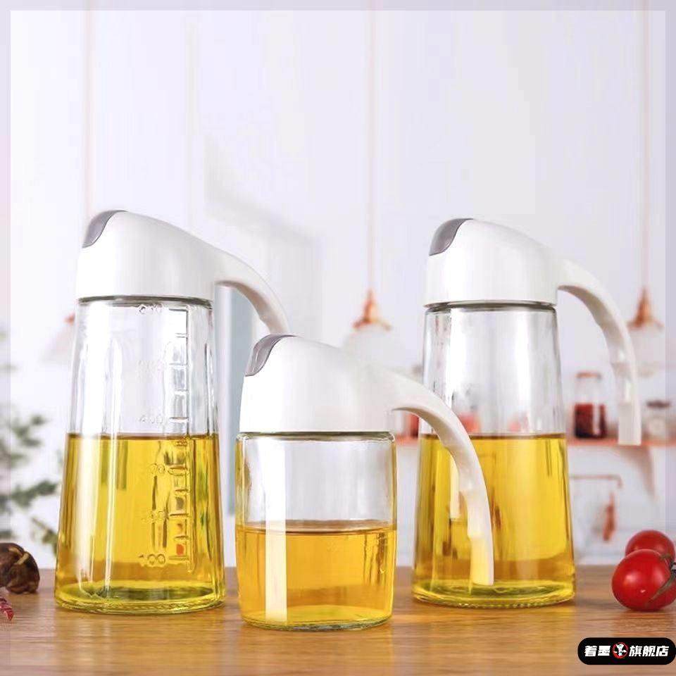 自动开合油壶控油壶家用自动定量油瓶控油厨房玻璃防漏带刻度油壶,厨房/烹饪用具,油壶,淘宝优惠券,粉丝福利购,淘宝优惠卷