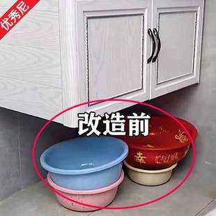 吸盘脸盆架挂钩神器盆子家用厕所挂盆卫生间浴室浴盆洗澡盆置物架