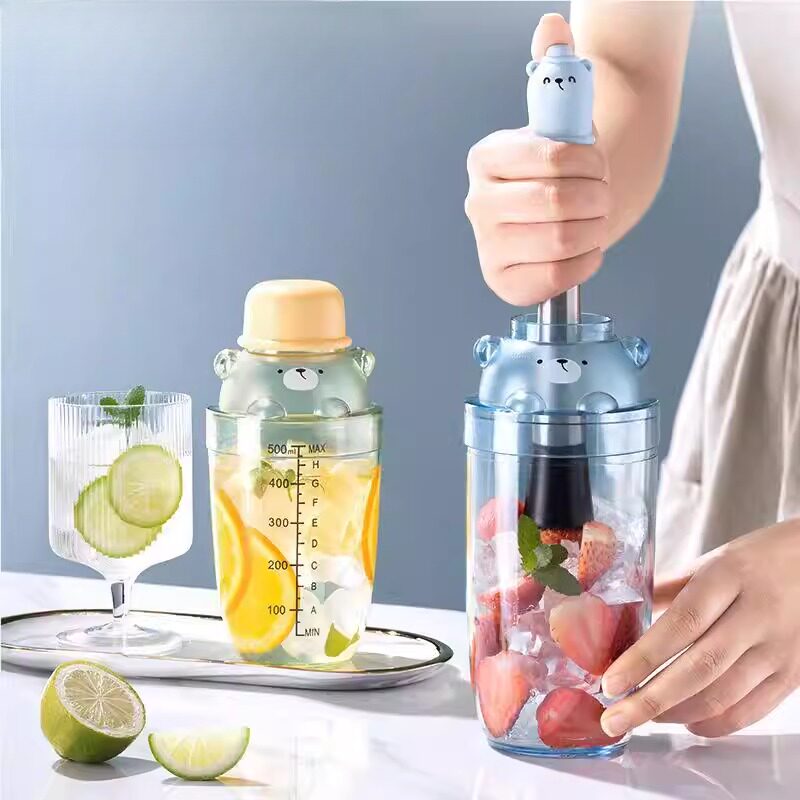 雪克杯手打暴打柠檬茶工具鸡尾酒制作壶盎司捣冰棒饮料调制手摇壶