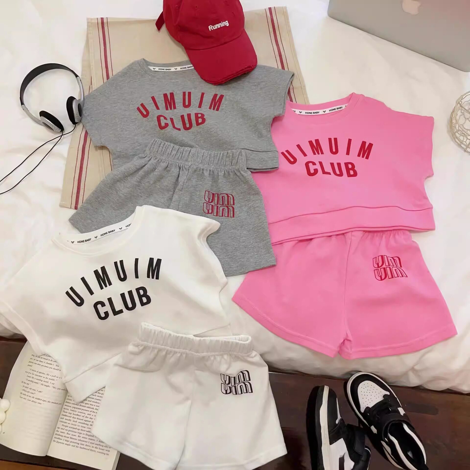 女童运动休闲背心两件套夏季新款时髦洋气宽松短袖短裤儿童套装