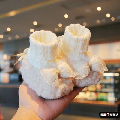 冬季婴儿软底保暖鞋小月龄鞋子0-12个月男女宝宝新款加绒保暖防滑