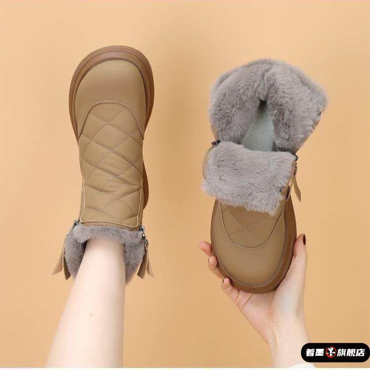 女士棉鞋加绒加厚雪地靴厚底女冬季外穿2026新款防水防风防滑东北,女鞋,时尚雪地靴,淘宝优惠券,粉丝福利购,淘宝优惠卷