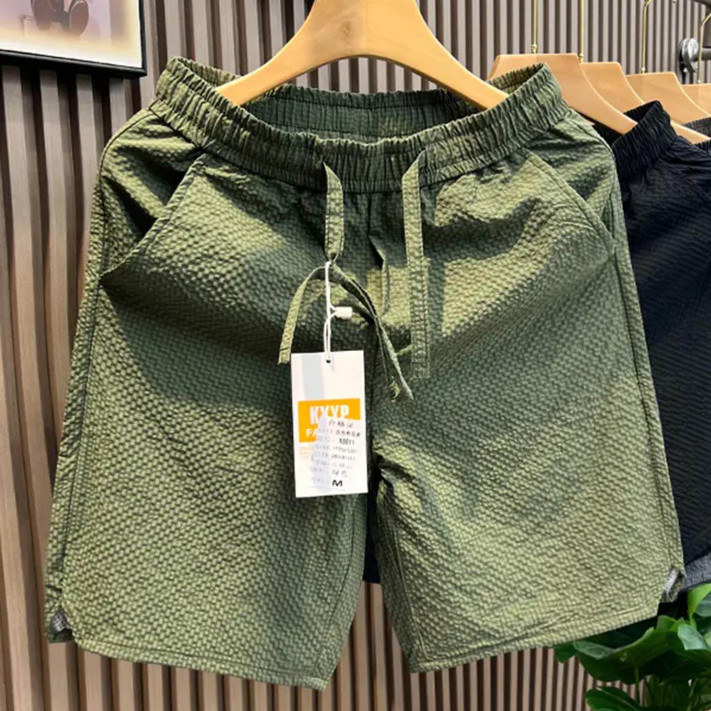 沙滩短裤男速干可下水夏季中性风泡泡纱百搭休闲情侣时尚潮流裤男