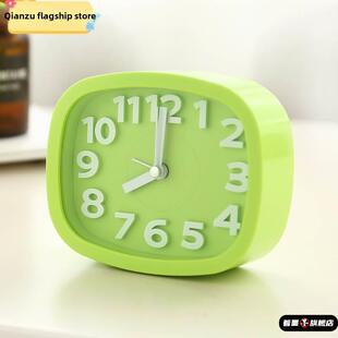 桌面创意时尚的学生儿童时钟床边无声石英钟桌面小装饰品闹钟电子