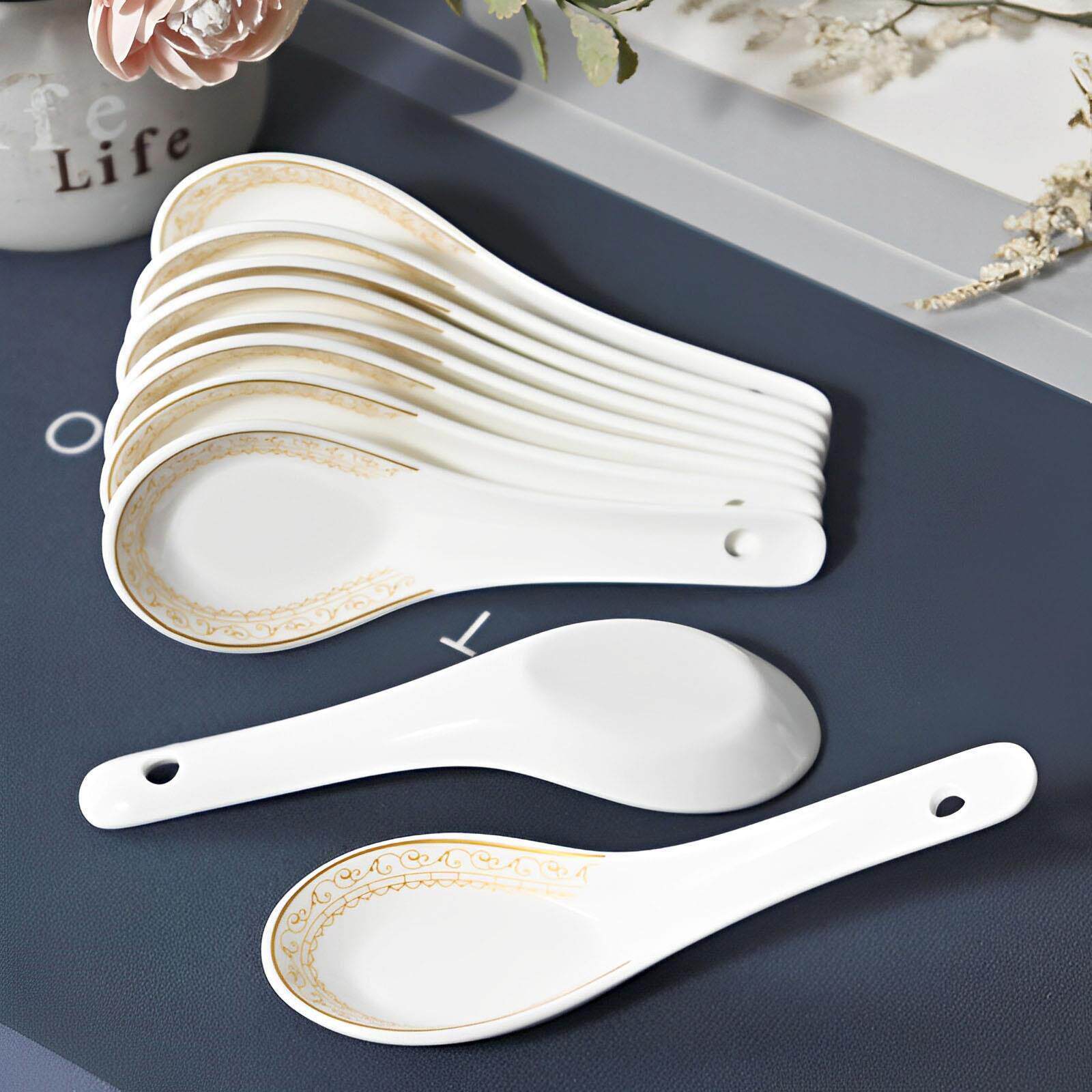 陶瓷勺子长柄大号汤勺勺子陶瓷小汤勺简约米饭勺子卡通调羹创意勺