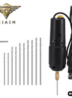 360型黑色usb迷你小电钻 玉石滴胶水晶珍珠打孔微型电钻